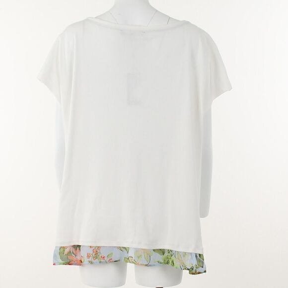 Tommy Hilfiger Plus Size Boatneck Ruffle Hem Top - Picture 4 of 5